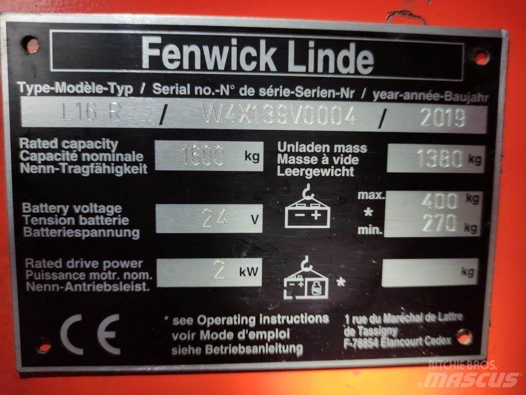 Linde L16R Käyden ajettavat pinoamistrukit