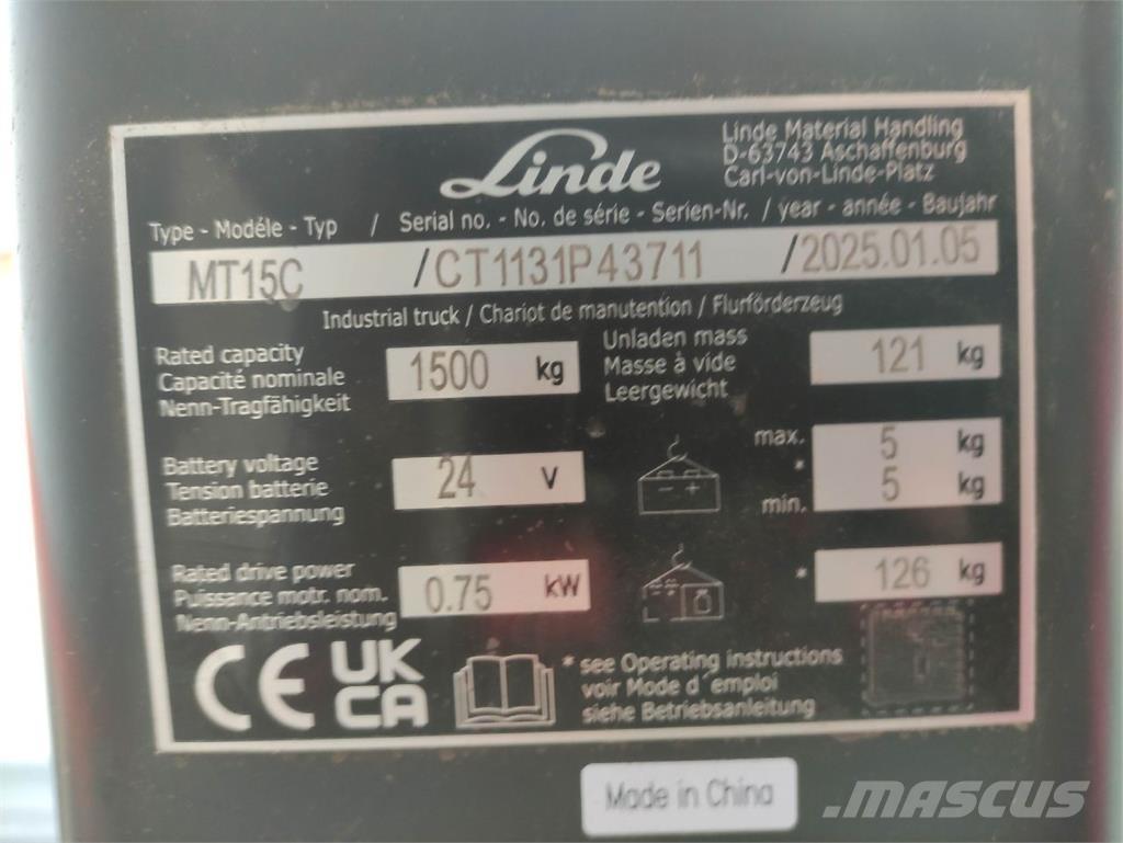 Linde MT15C Lavansiirtotrukit