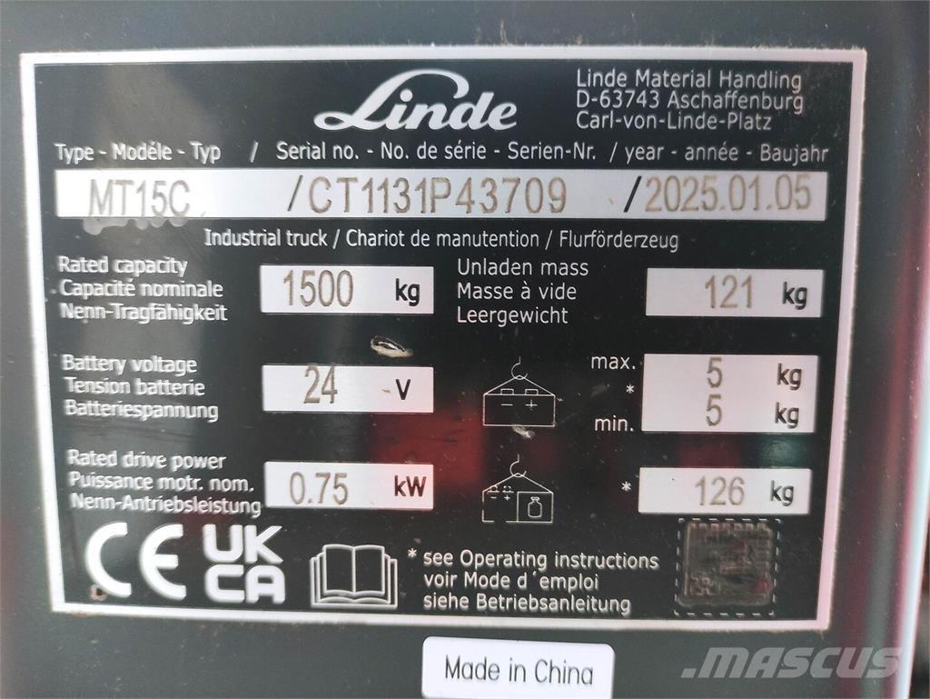 Linde MT15C Lavansiirtotrukit