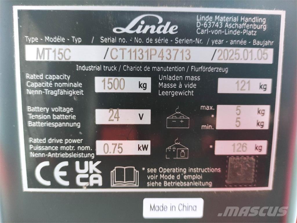 Linde MT15C Lavansiirtotrukit