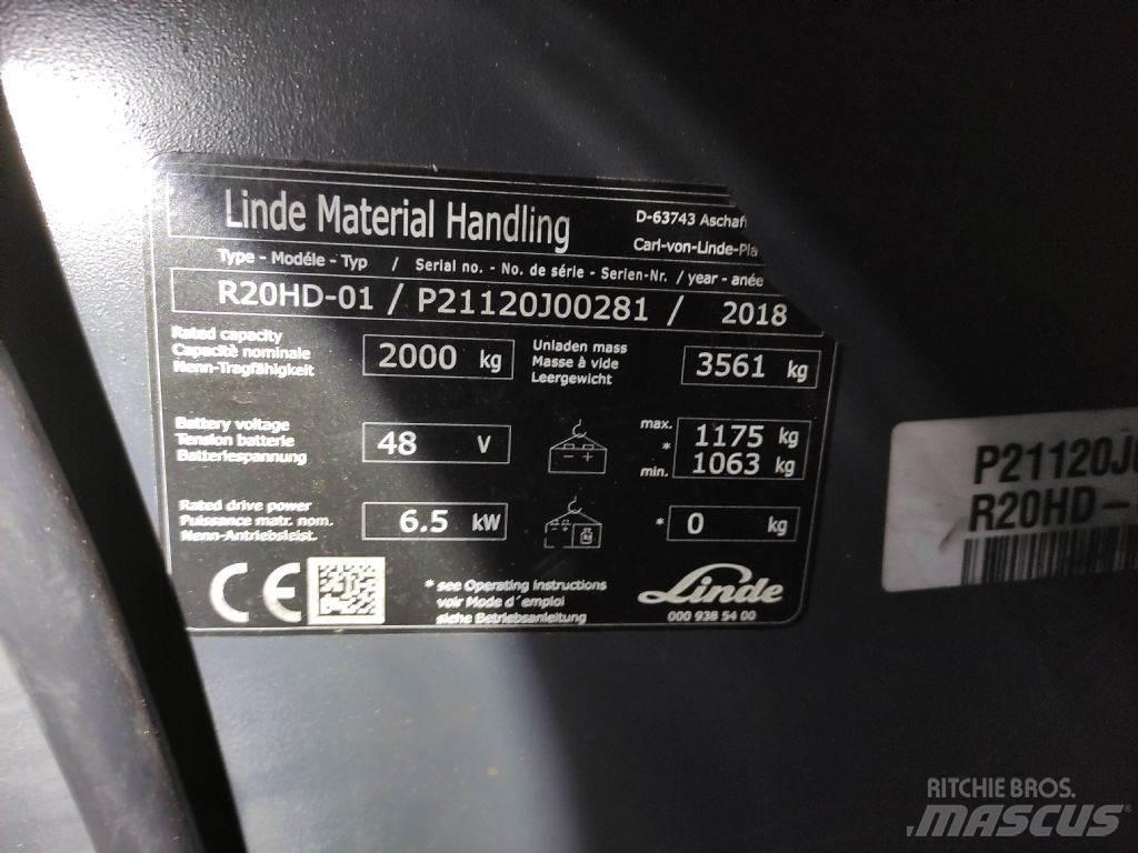Linde R20HD-01-1120 Työntömastotrukit