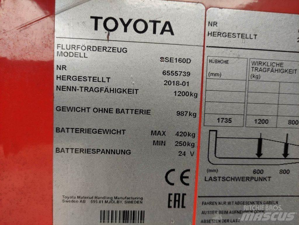 Toyota SSE160D Käyden ajettavat pinoamistrukit