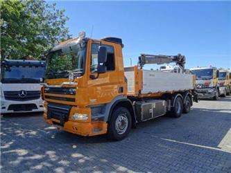 DAF CF85 360 6X2 Kipper mit Kran Hiab 122