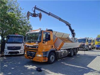 DAF CF85 360 6X2 Kipper mit Kran Hiab 122