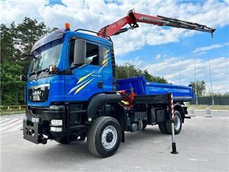 MAN TGS 18.360 4x4 FASSI 155 EUTO 5 Kipper Kran CRAN