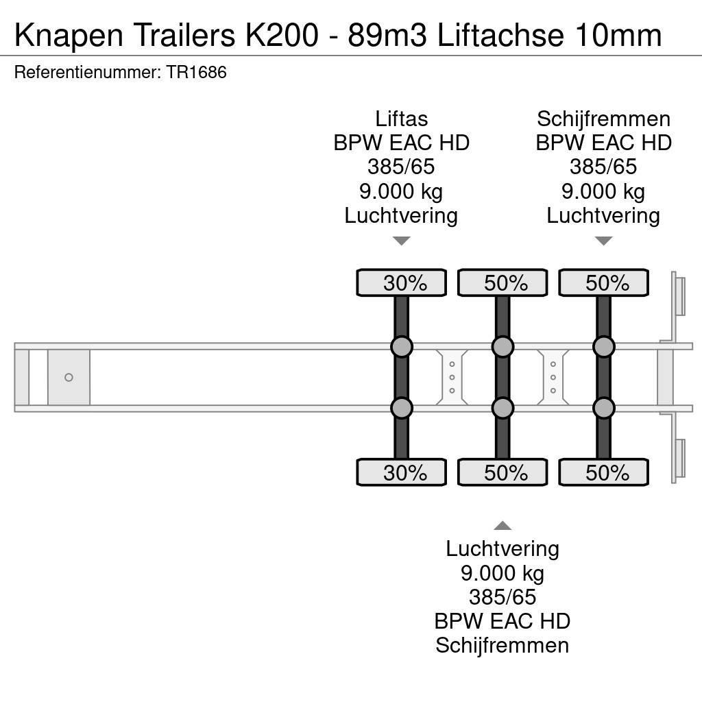 Knapen Trailers K200 - 89m3 Liftachse 10mm Walking floor-puoliperävaunut