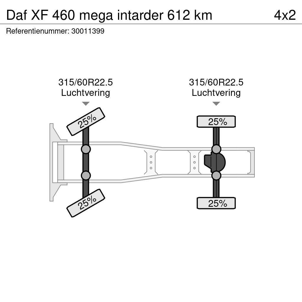DAF XF 460 mega intarder 612 km Vetopöytäautot
