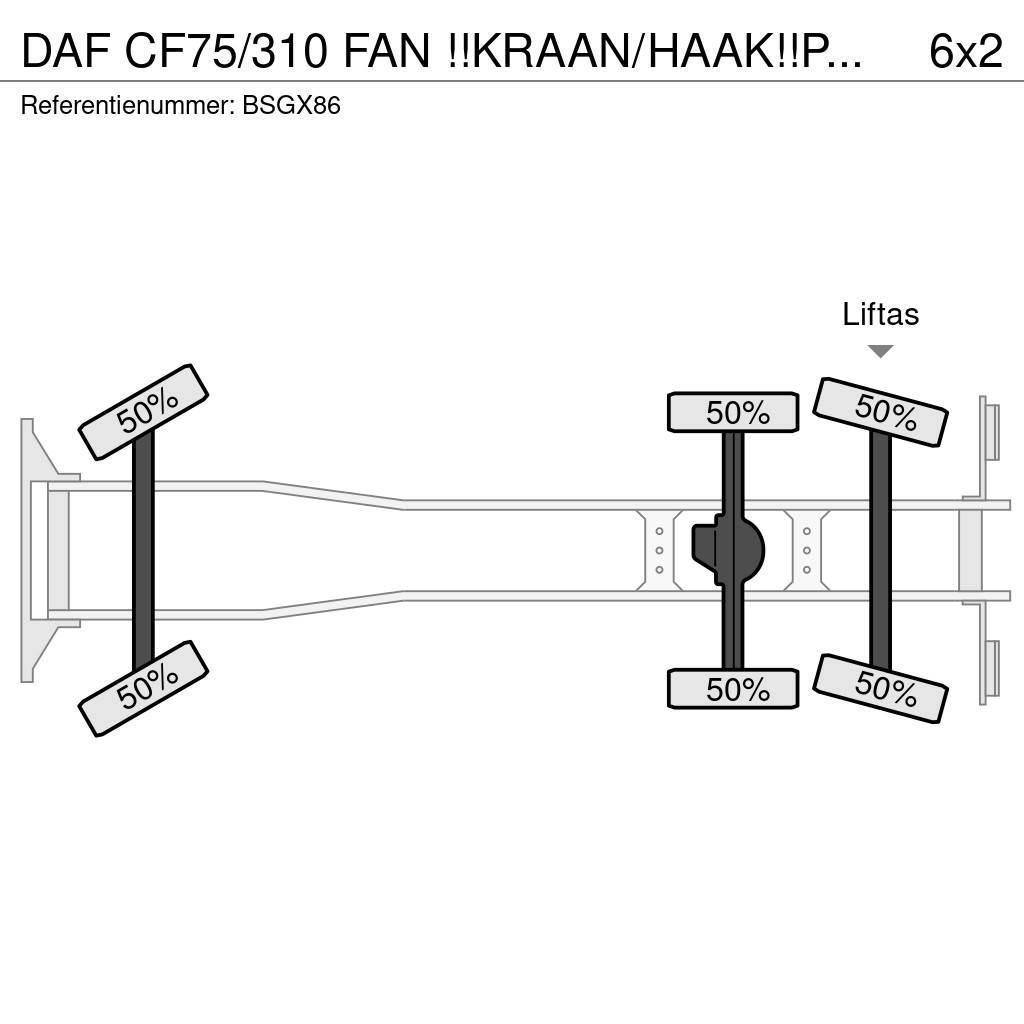 DAF CF75/310 FAN !!KRAAN/HAAK!!PERSCONTAINER!!HIGH PRE Koukkulava kuorma-autot