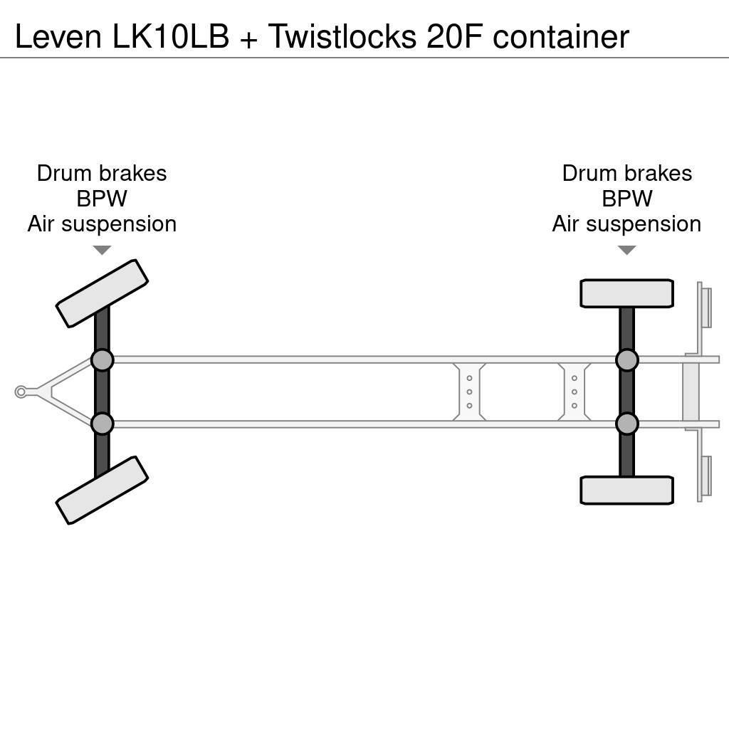  Leven LK10LB + Twistlocks 20F container Lavaperävaunut