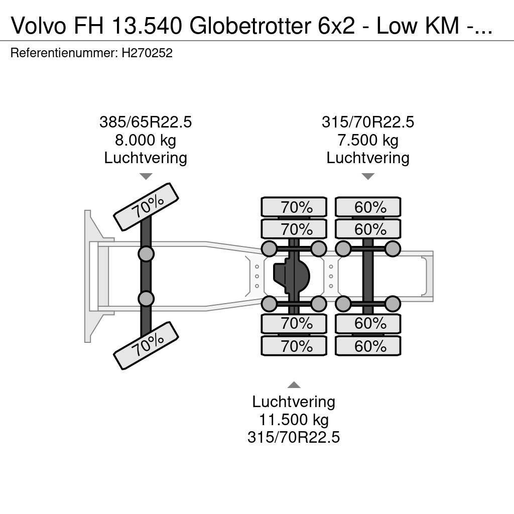 Volvo FH 13.540 Globetrotter 6x2 - Low KM - Retarder - L Vetopöytäautot