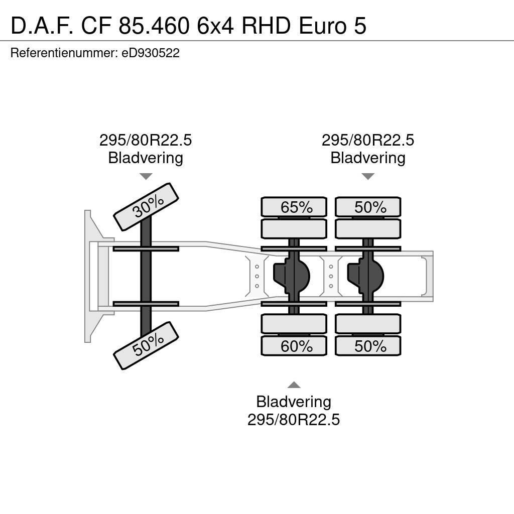 DAF CF 85.460 6x4 RHD Euro 5 Vetopöytäautot