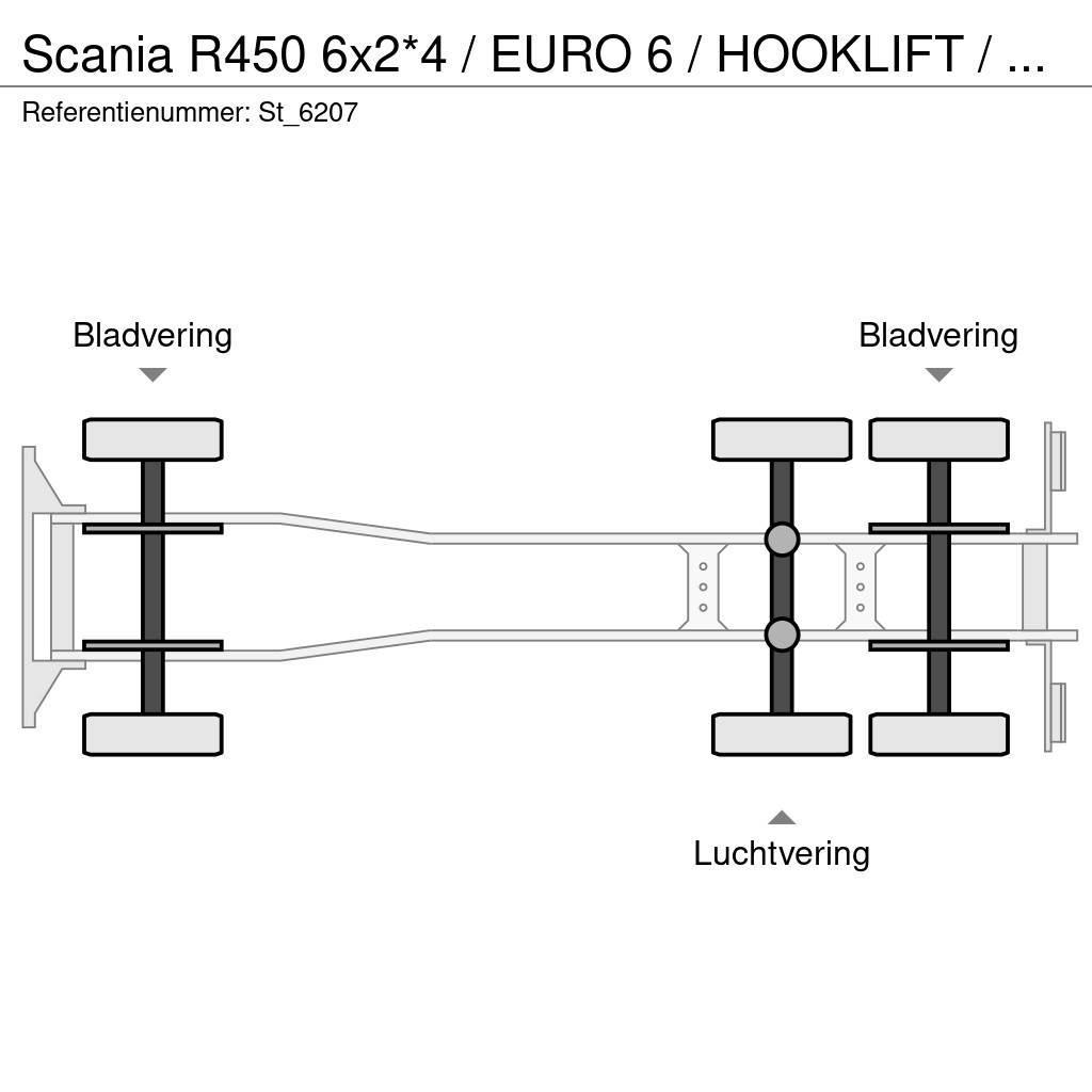 Scania R450 6x2*4 / EURO 6 / HOOKLIFT / ABROLKIPPER Koukkulava kuorma-autot