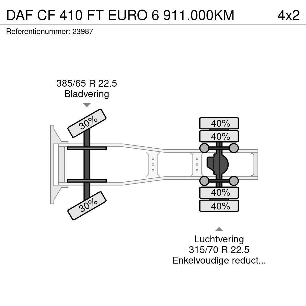 DAF CF 410 FT EURO 6 911.000KM Vetopöytäautot