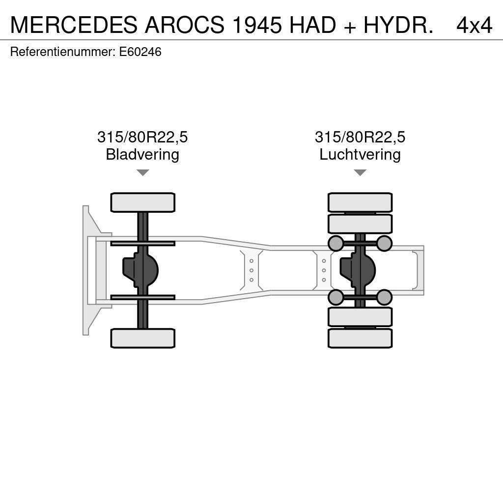 Mercedes-Benz AROCS 1945 HAD + HYDR. Vetopöytäautot