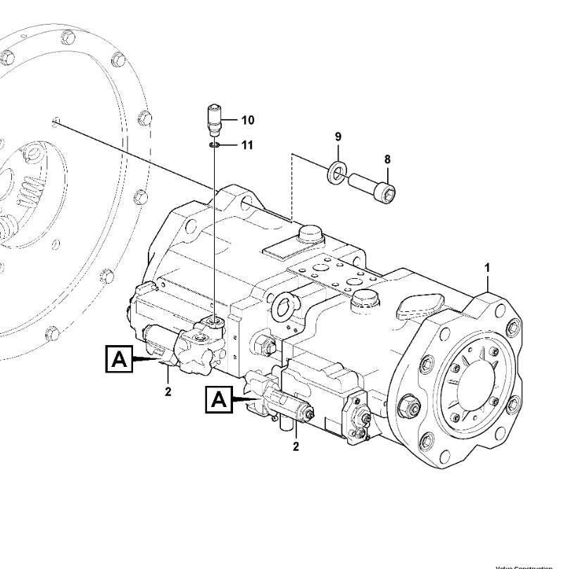 Volvo EC300D EC350D Main Pump 14632316 K5V160DT Vaihteisto