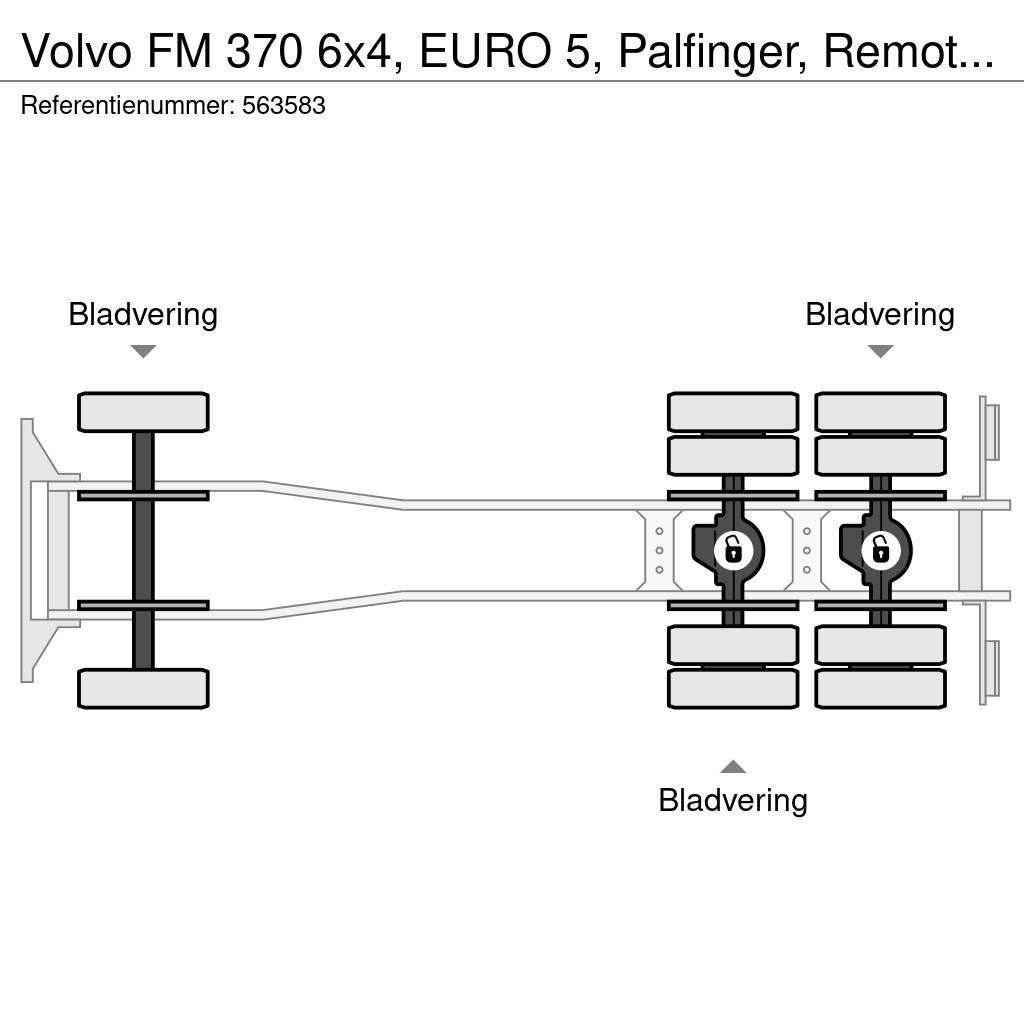 Volvo FM 370 6x4, EURO 5, Palfinger, Remote, Steel suspe Lava-kuorma-autot