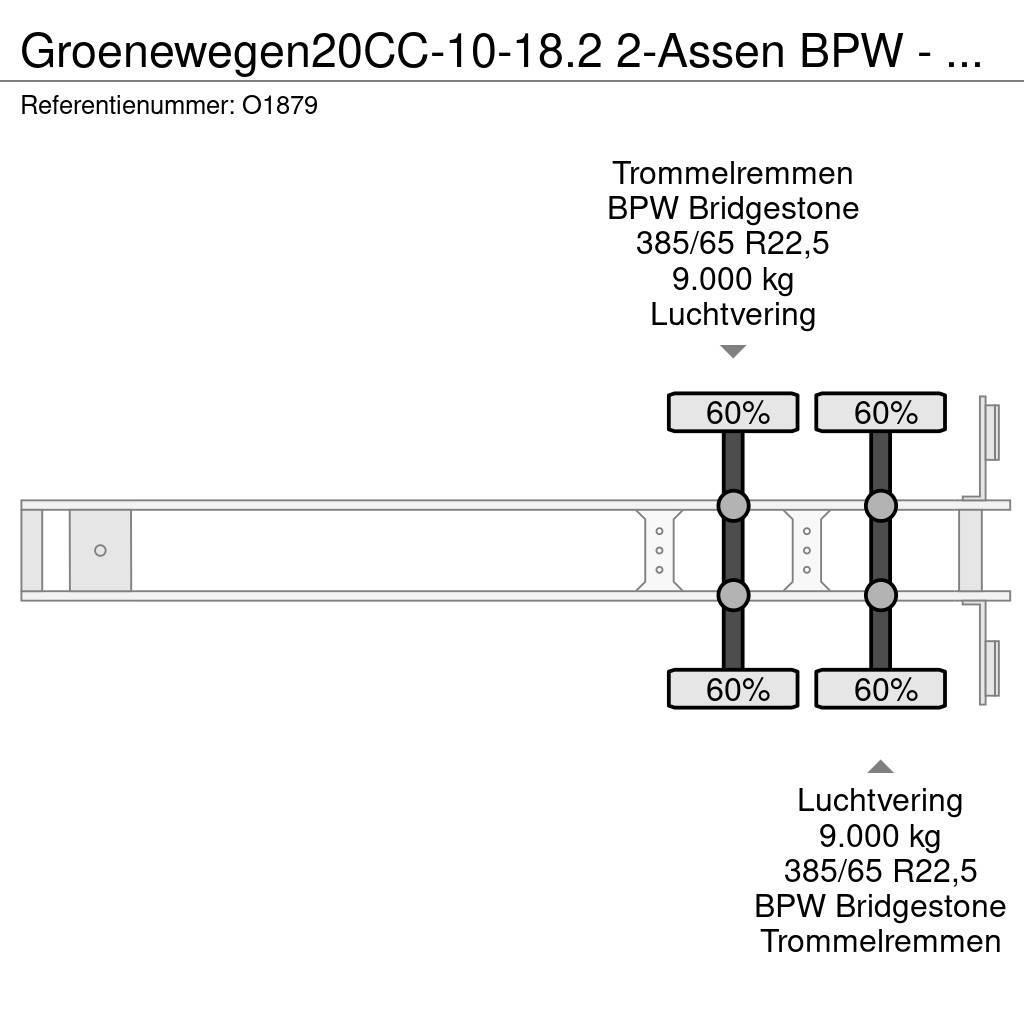 Groenewegen 20CC-10-18.2 2-Assen BPW - DrumBrakes - Air Suspen Konttipuoliperävaunut