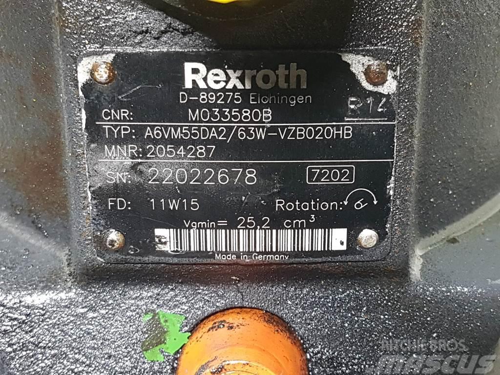 Rexroth A6VM55DA2/63W-MO33580B / R902054287-Drive motor Hydrauliikka