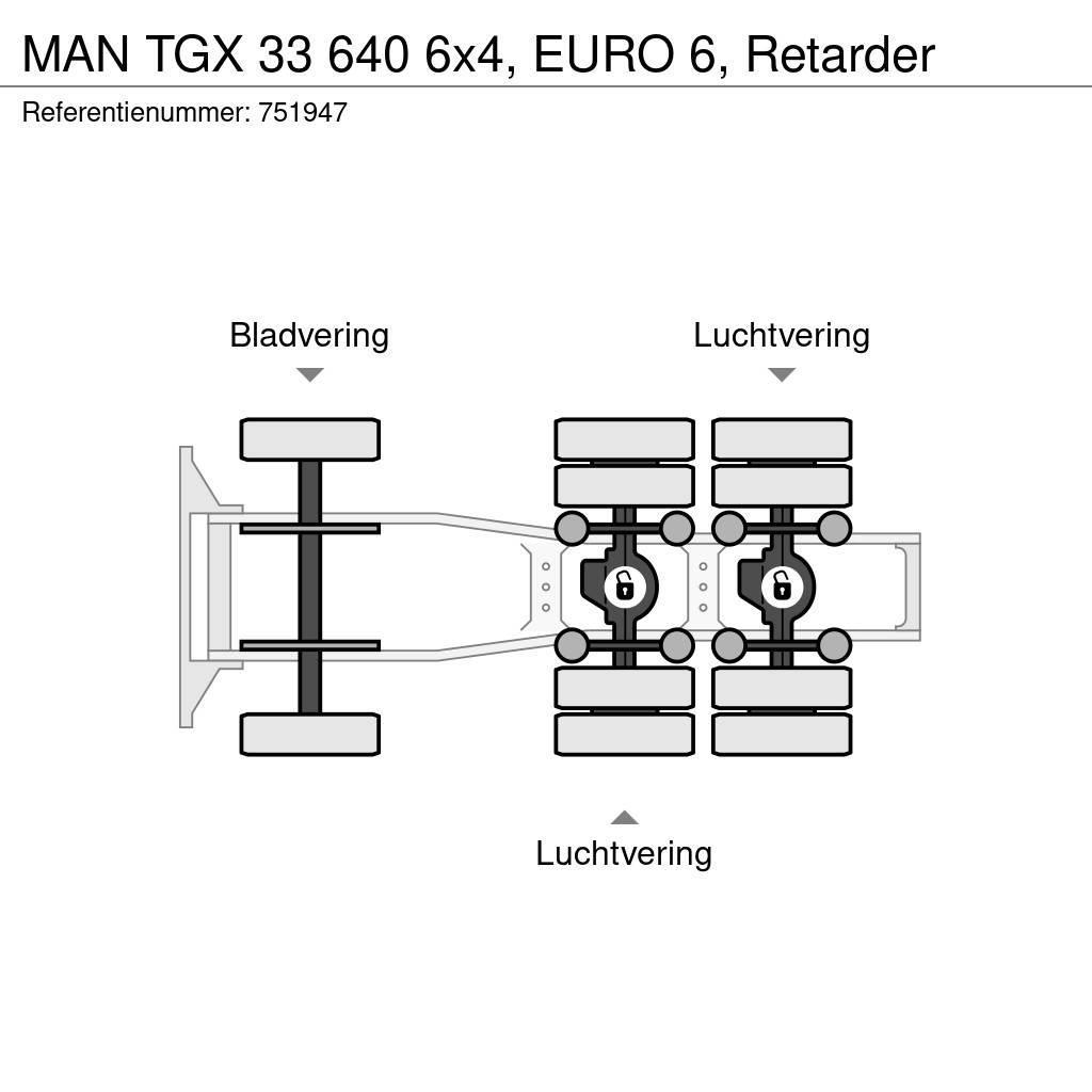 MAN TGX 33 640 6x4, EURO 6, Retarder Vetopöytäautot