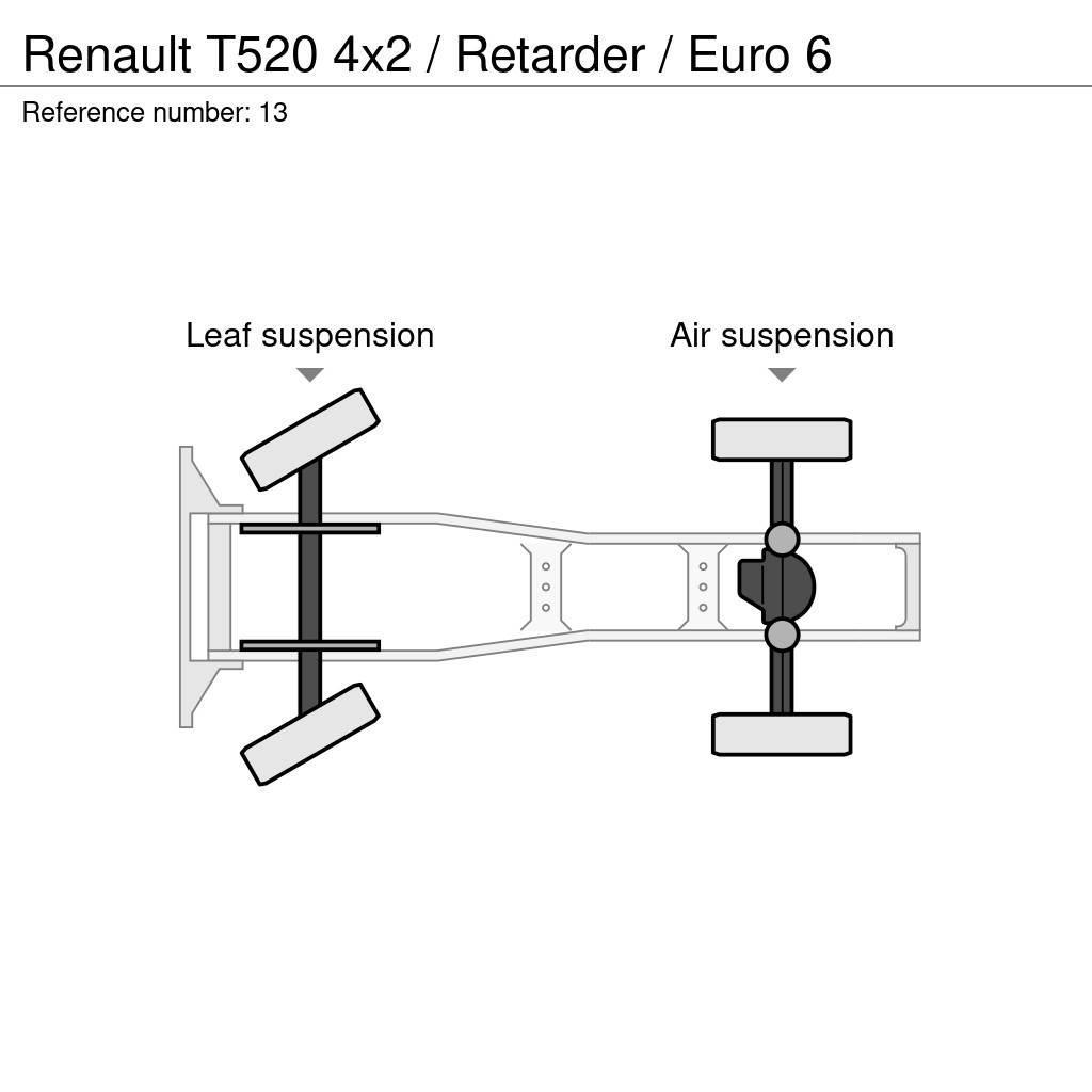 Renault T520 4x2 / Retarder / Euro 6 Vetopöytäautot