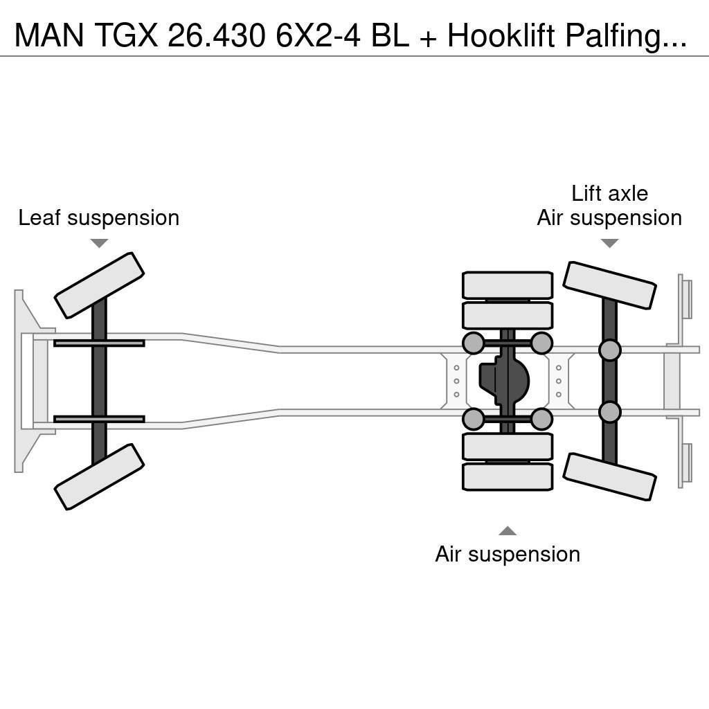 MAN TGX 26.430 6X2-4 BL + Hooklift Palfinger (PHT20SLD Koukkulava kuorma-autot