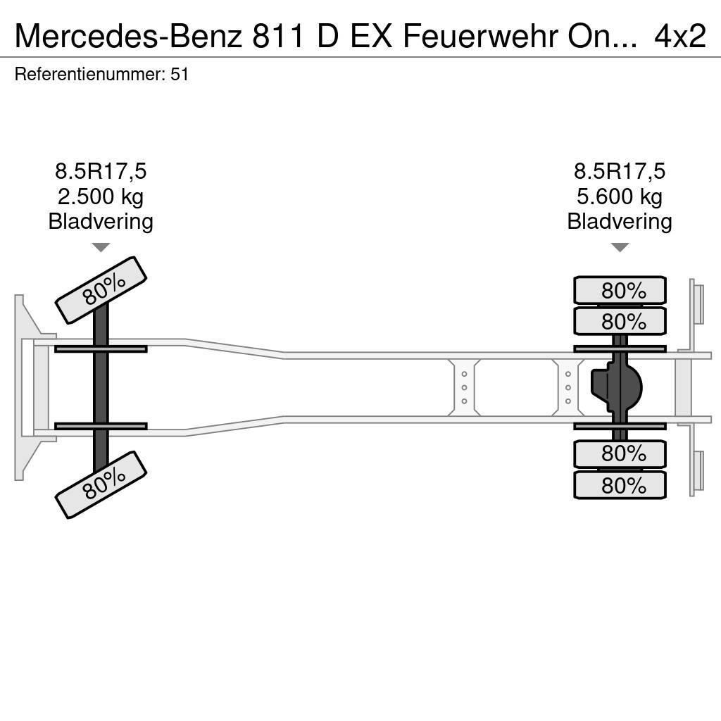 Mercedes-Benz 811 D EX Feuerwehr Only 13.000 KM Like New! Kuorma-autoalustat