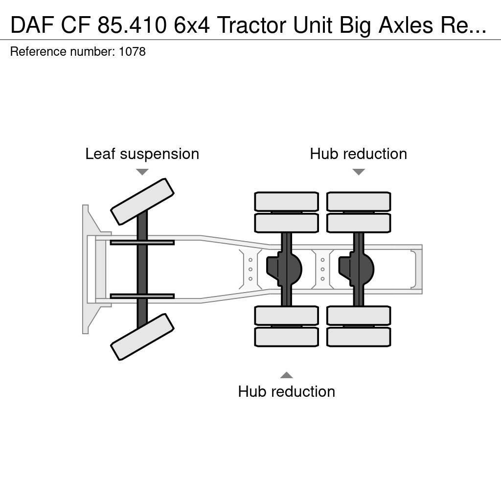 DAF CF 85.410 6x4 Tractor Unit Big Axles Retarder Good Vetopöytäautot