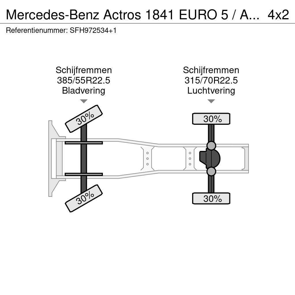 Mercedes-Benz Actros 1841 EURO 5 / AIRCO / RETARDER Vetopöytäautot