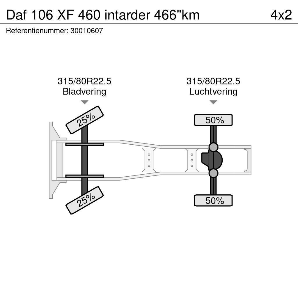 DAF 106 XF 460 intarder 466"km Vetopöytäautot