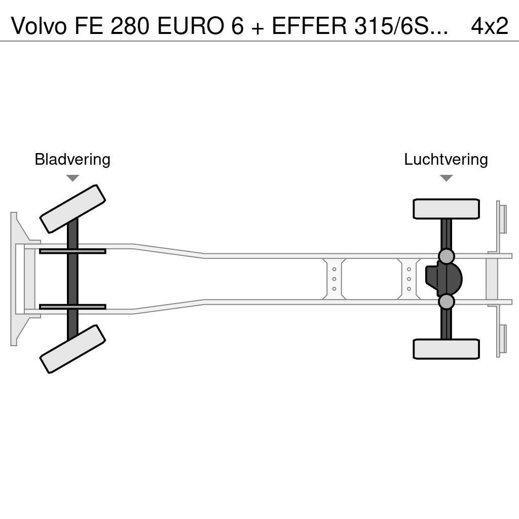 Volvo FE 280 EURO 6 + EFFER 315/6S + JIB 4S / LIER / WIN Mobiilinosturit