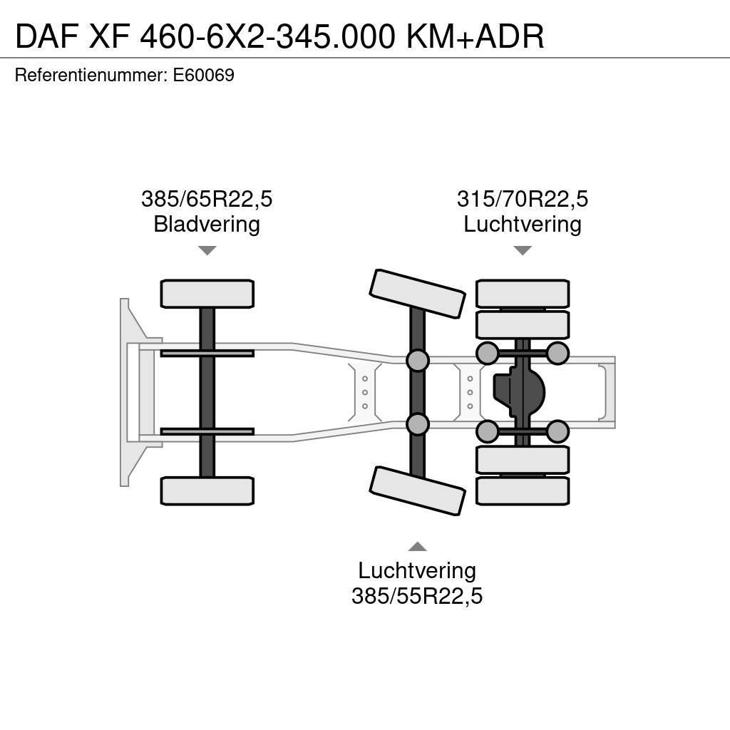 DAF XF 460-6X2-345.000 KM+ADR Vetopöytäautot