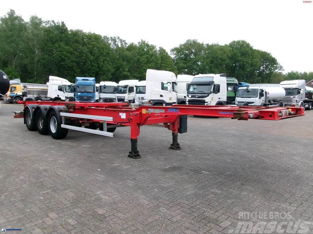 Asca 3-axle container trailer 20, 40, 45 ft Konttipuoliperävaunut