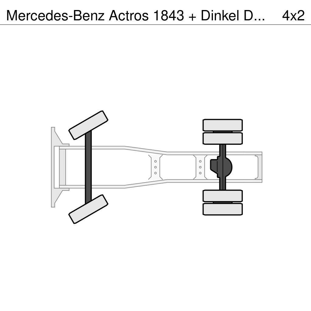 Mercedes-Benz Actros 1843 + Dinkel DTSAV 28000 Dieplader Vetopöytäautot