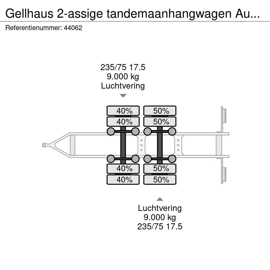  GELLHAUS 2-assige tandemaanhangwagen Ausziehbar Lavaperävaunut