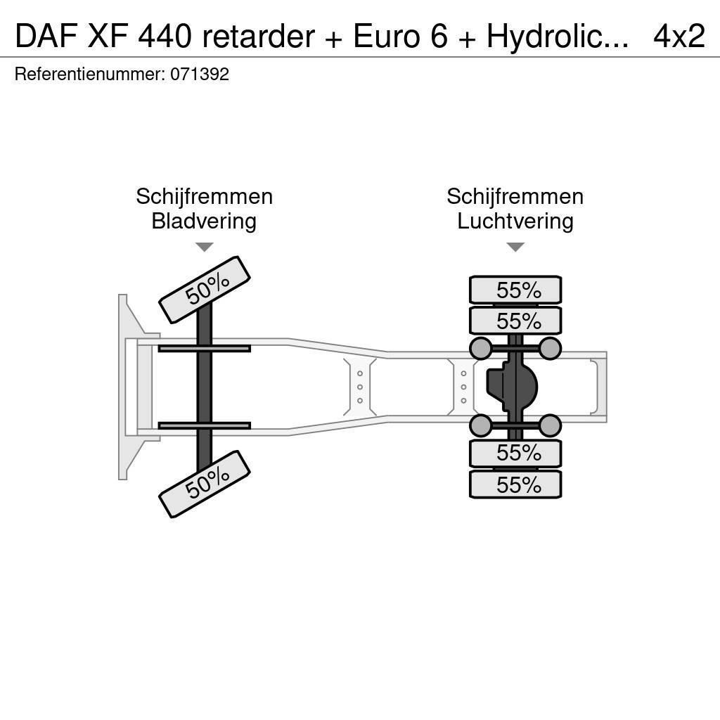 DAF XF 440 retarder + Euro 6 + Hydrolic system + Manua Vetopöytäautot