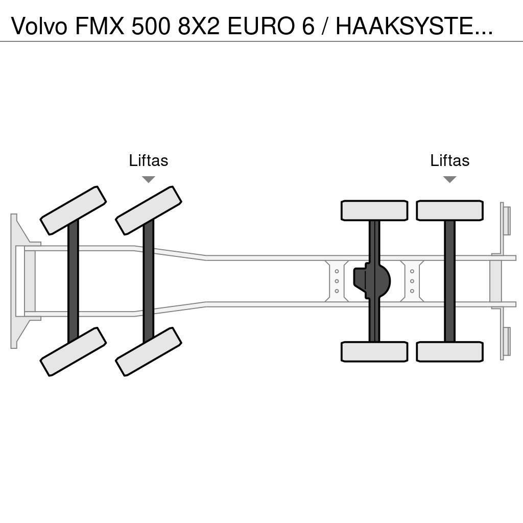 Volvo FMX 500 8X2 EURO 6 / HAAKSYSTEEM / PERFECT CONDITI Koukkulava kuorma-autot