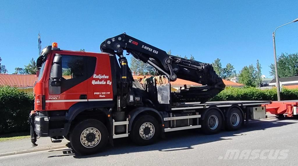 Iveco AT 410T/P TRAKKER 500 E6 8X4, HIAB X-HIPRO 858 E7 Nosturiautot