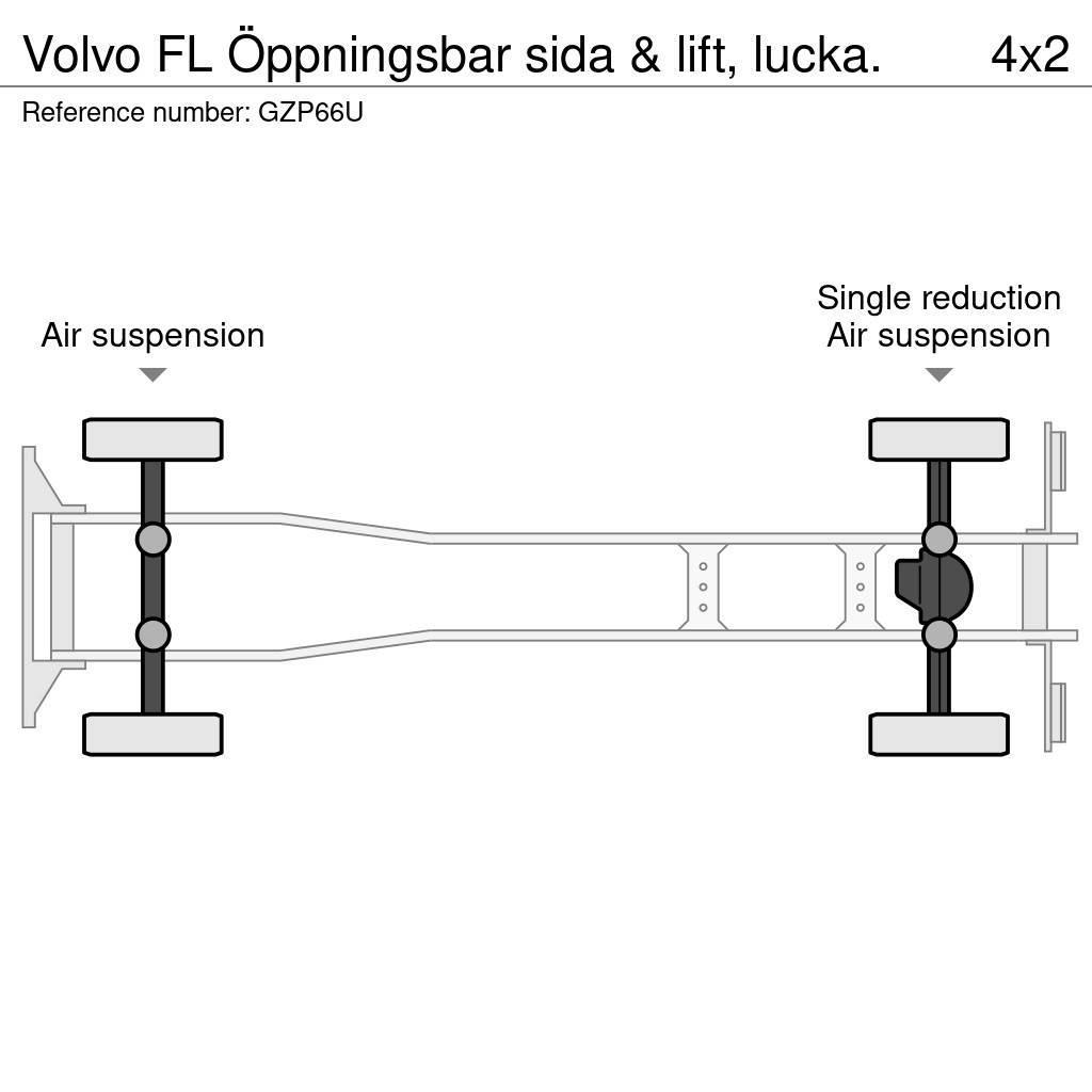 Volvo FL Öppningsbar sida & lift, lucka. Umpikorikuorma-autot