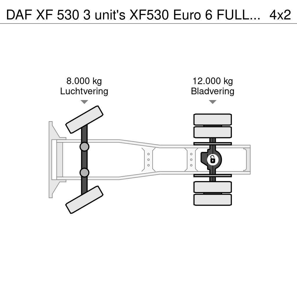 DAF XF 530 3 unit's XF530 Euro 6 FULL-SPOILER ZF-Intar Vetopöytäautot