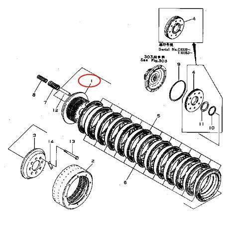 Komatsu D155A-1 steering clutch drum 175-22-21271 Vaihteisto