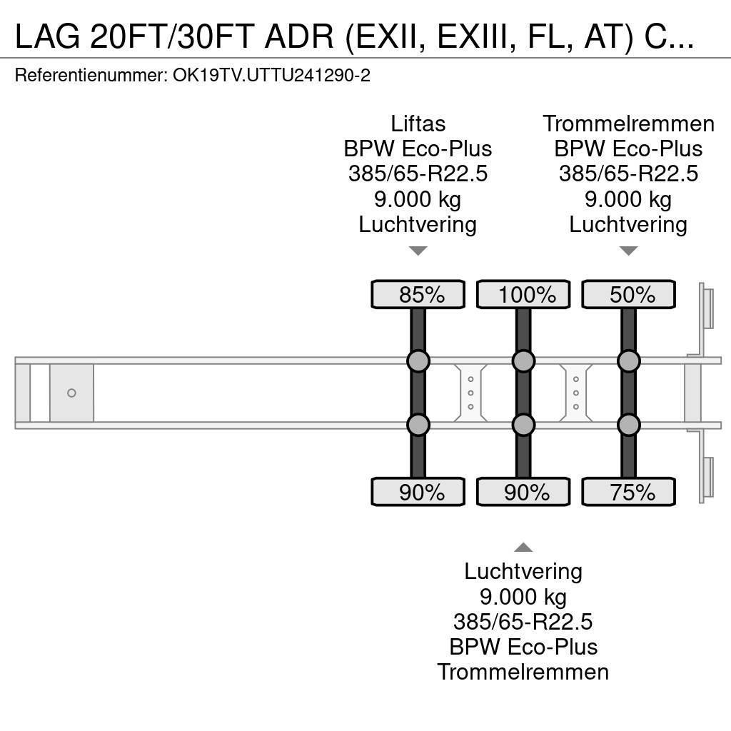 LAG 20FT/30FT ADR (EXII, EXIII, FL, AT) CHASSIS + TANK Säiliöpuoliperävaunut
