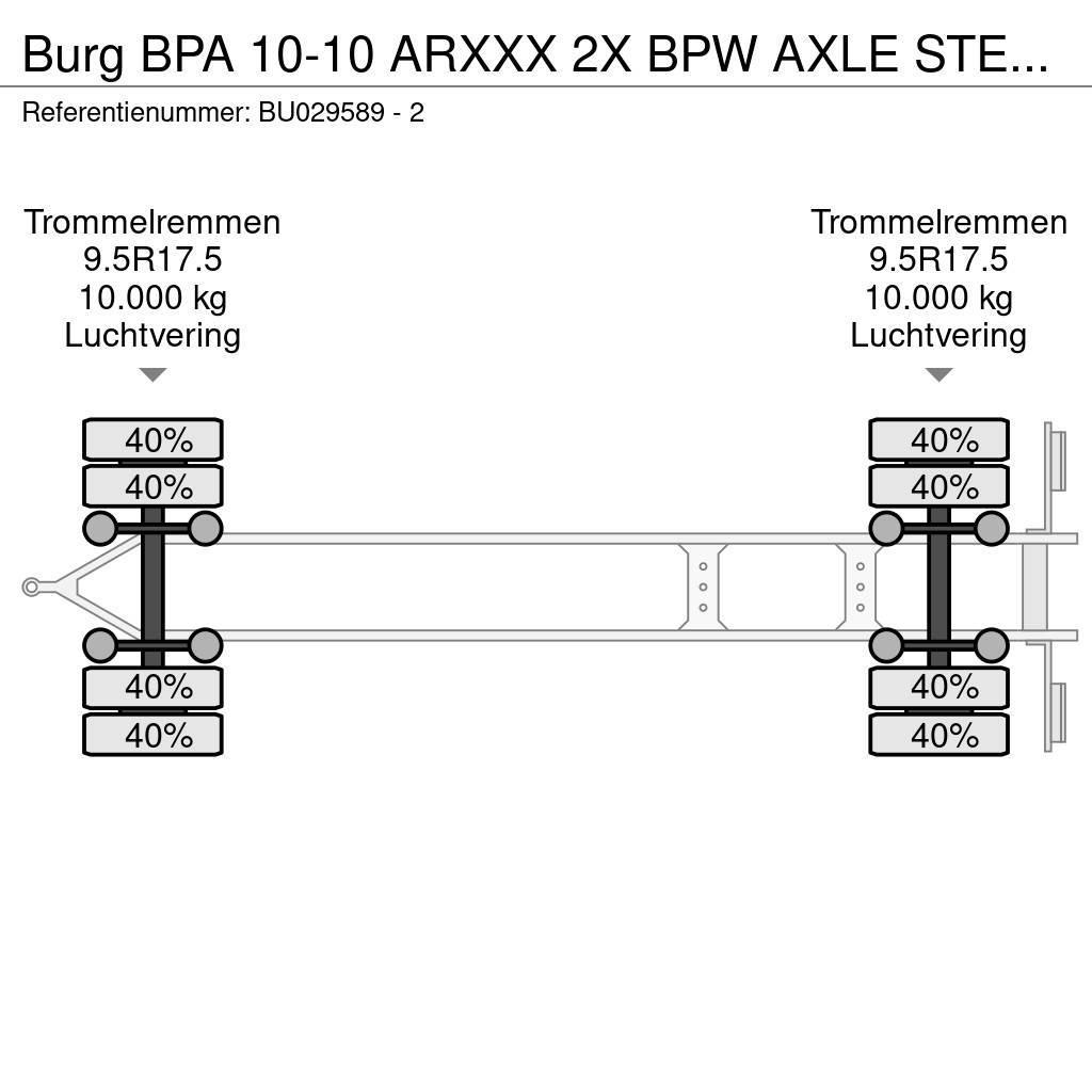 Burg BPA 10-10 ARXXX 2X BPW AXLE STEERING Vaihtolavaperävaunut
