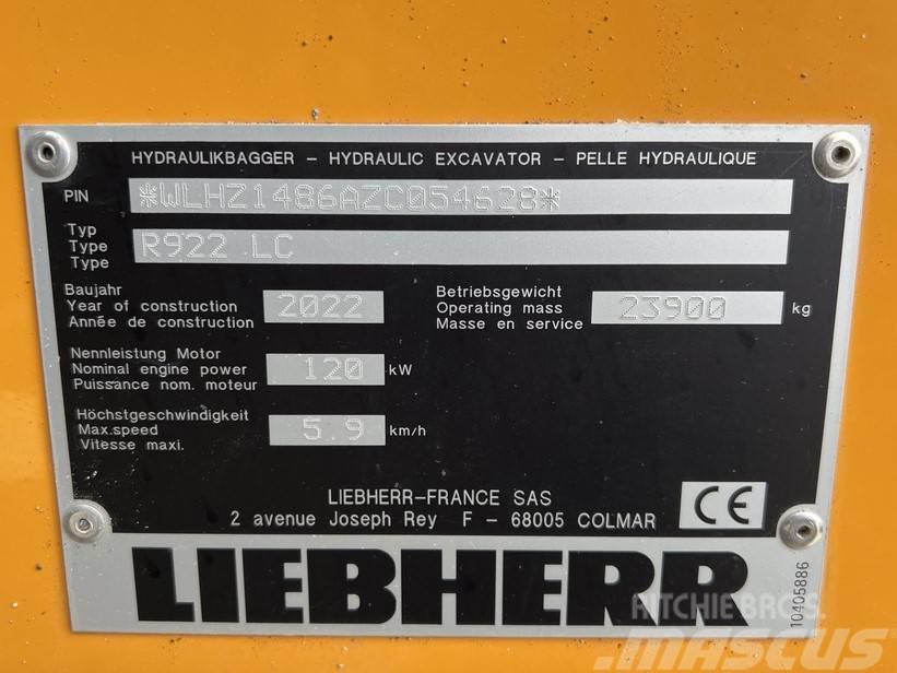 Liebherr R922 LC Telakaivukoneet