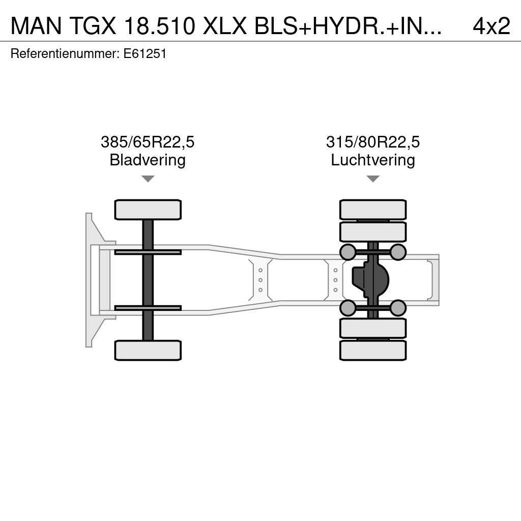 MAN TGX 18.510 XLX BLS+HYDR.+INTARDER Vetopöytäautot