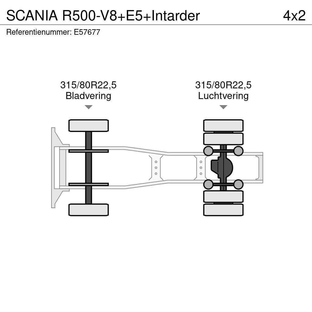 Scania R500-V8+E5+Intarder Vetopöytäautot