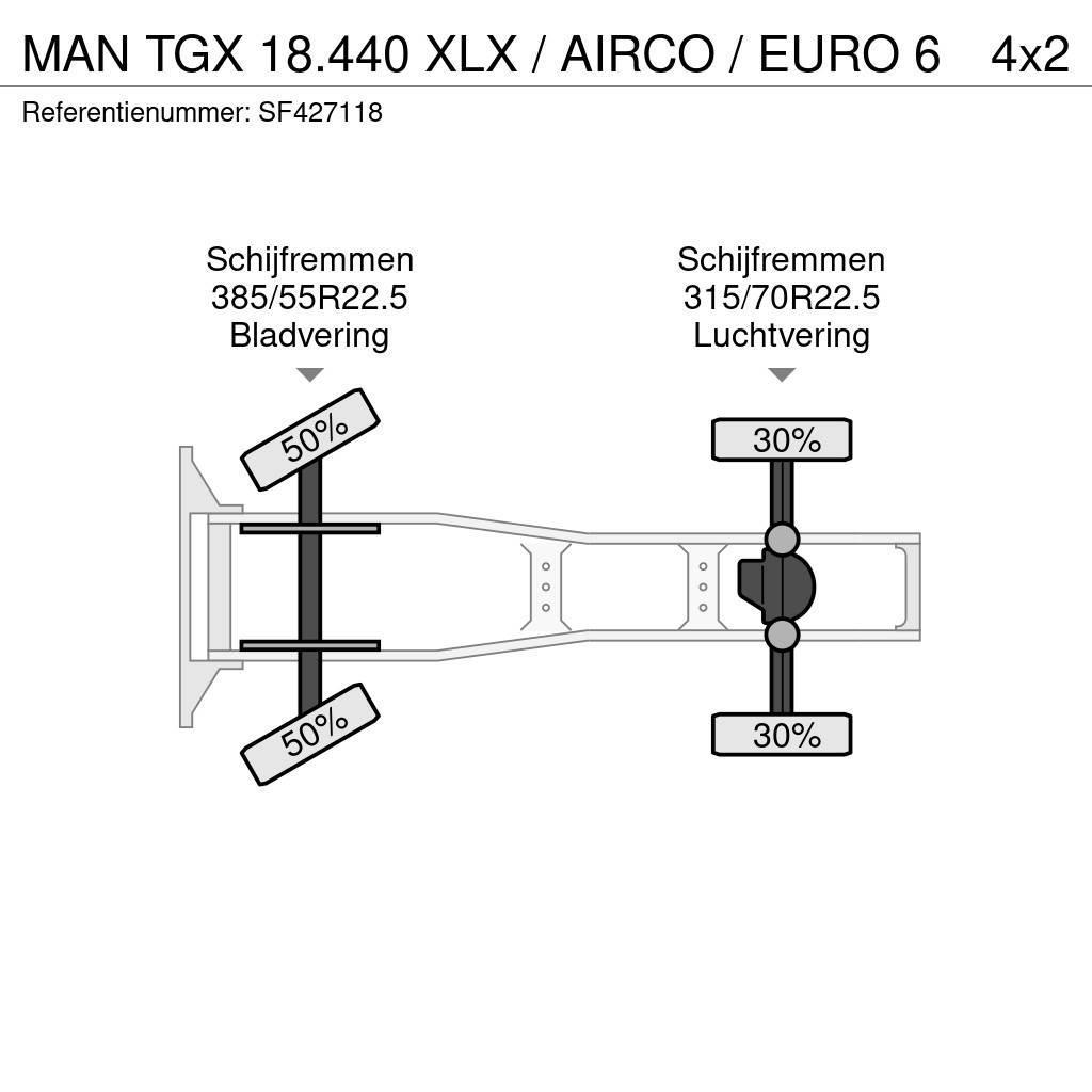 MAN TGX 18.440 XLX / AIRCO / EURO 6 Vetopöytäautot