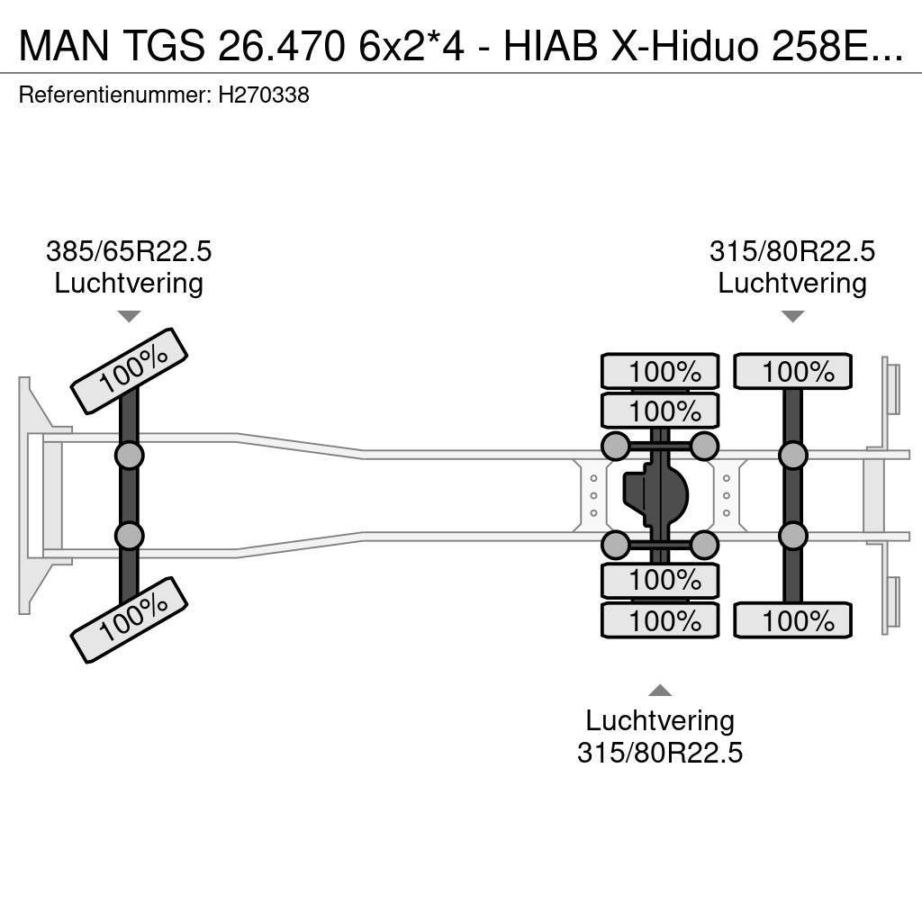 MAN TGS 26.470 6x2*4 - HIAB X-Hiduo 258E-7 Crane/Grua/ Mobiilinosturit