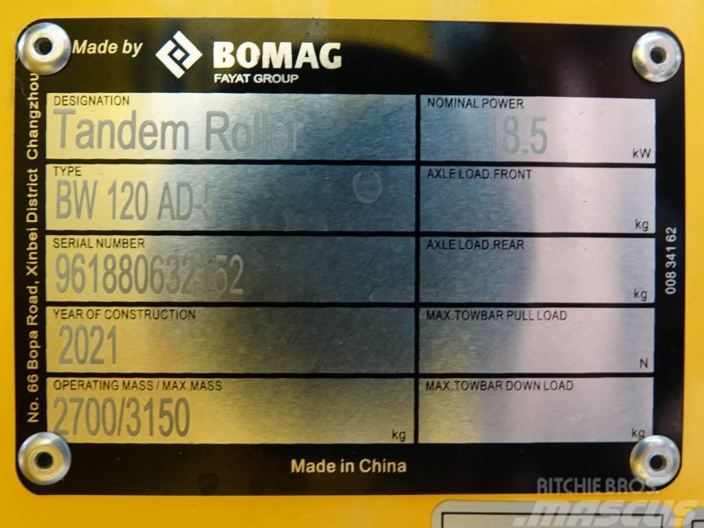 Bomag BW120AD-5 - 200 Hours! Kubota Engine Tandemjyrät