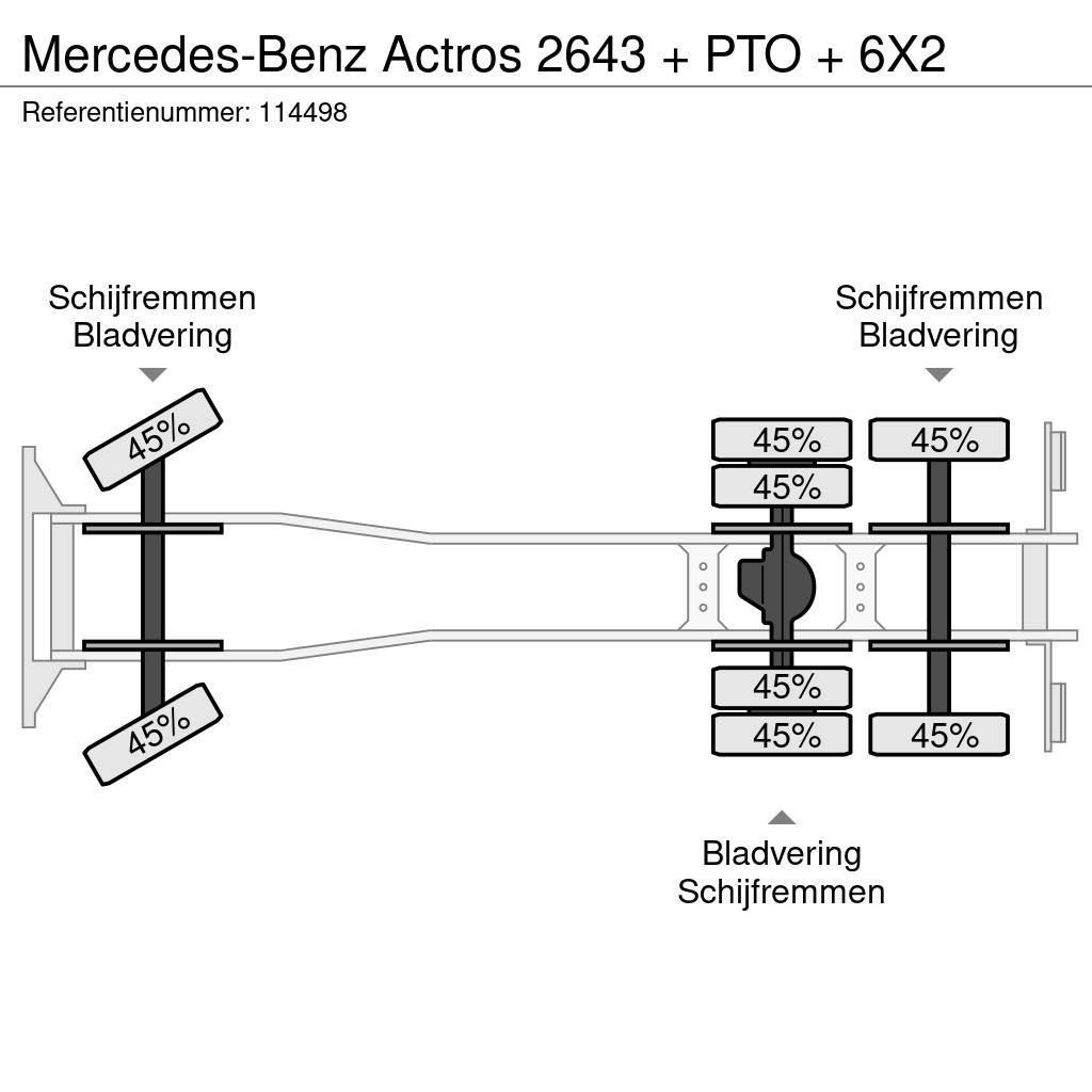 Mercedes-Benz Actros 2643 + PTO + 6X2 Lava-kuorma-autot