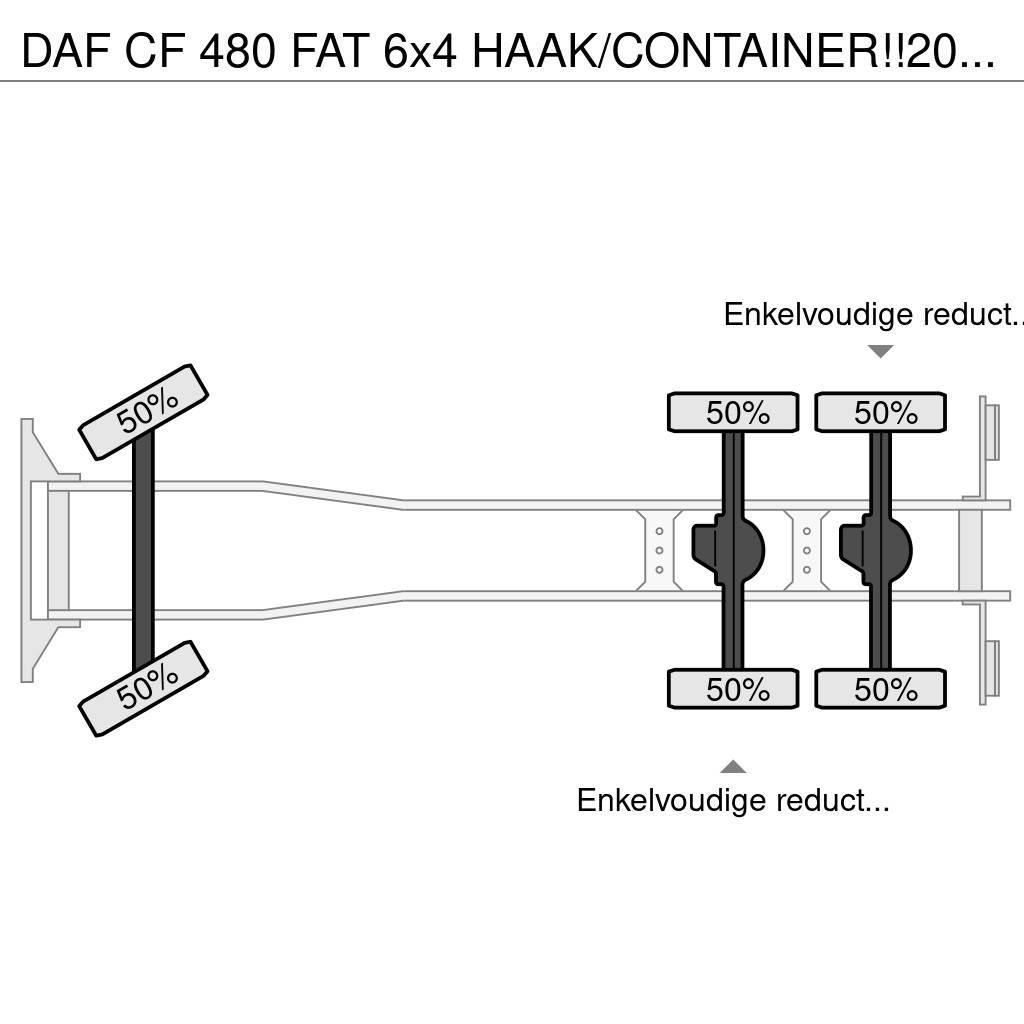DAF CF 480 FAT 6x4 HAAK/CONTAINER!!2021!!34dkm!! Koukkulava kuorma-autot